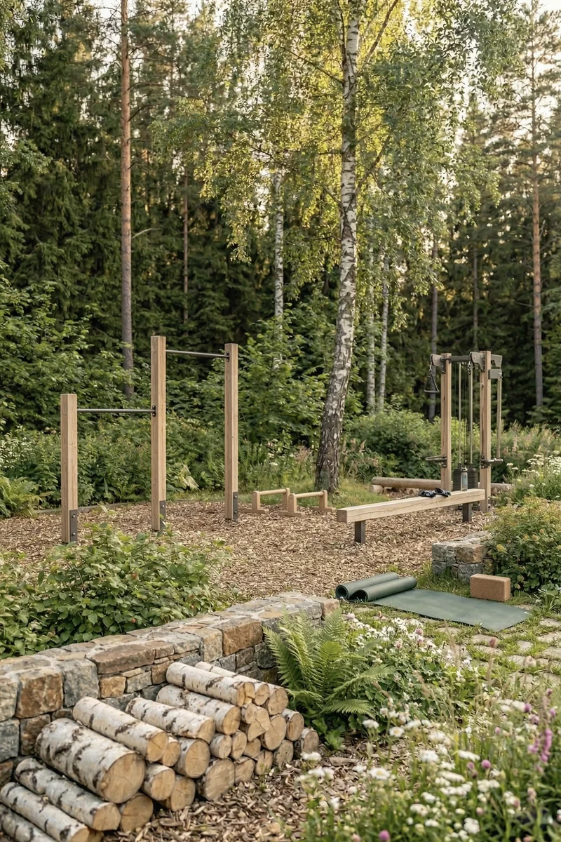 Спортивная площадка в экостиле