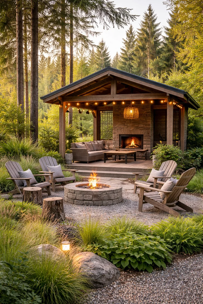 Кострище в скандинавском стиле