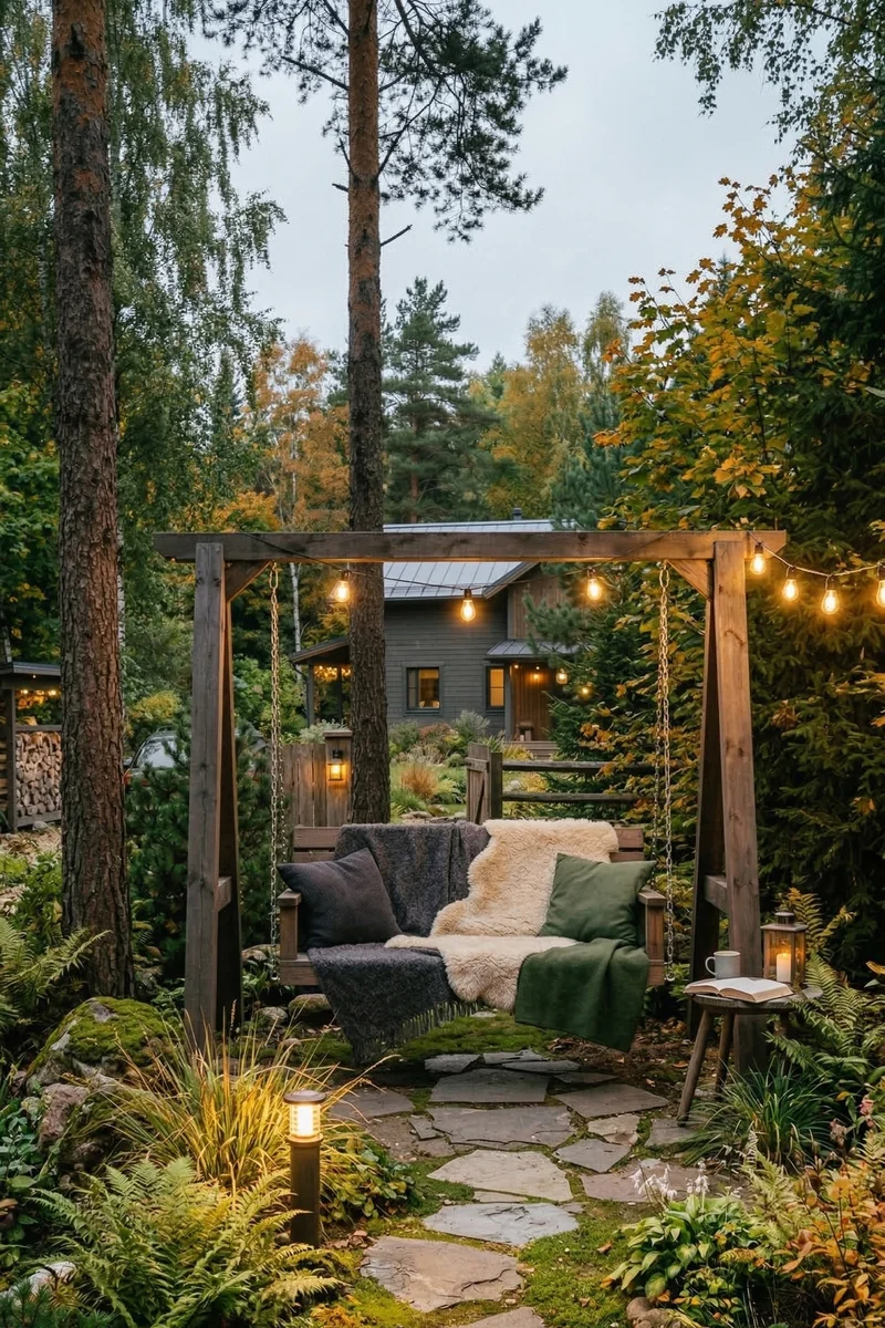 Зона отдыха в скандинавском стиле