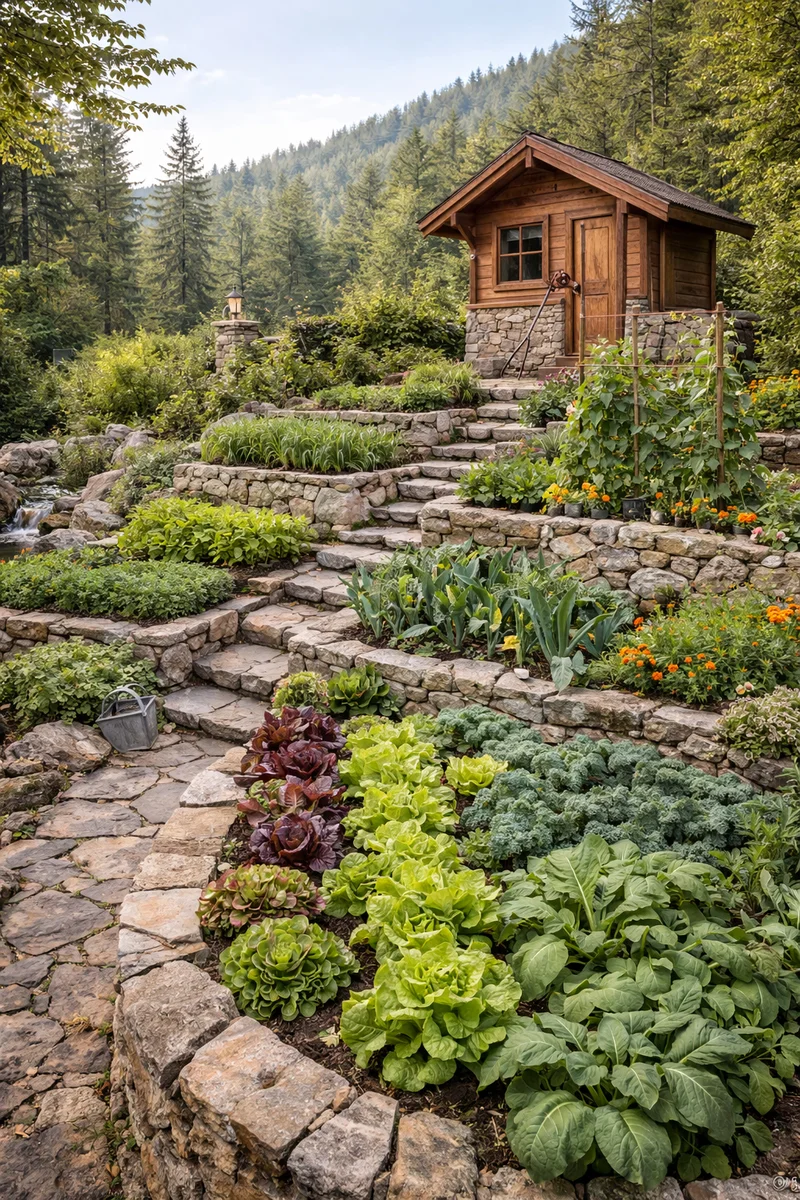 Огород в альпийском стиле
