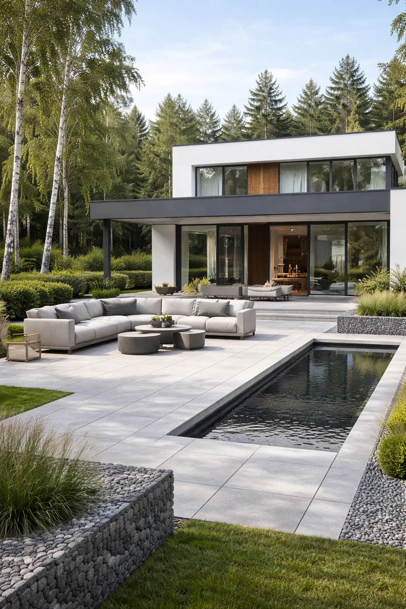 Оформление участка в стиле минимализм