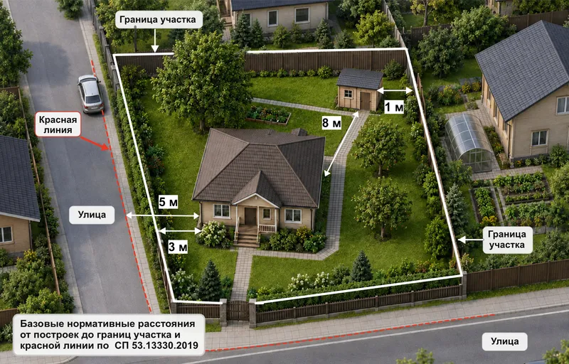 планировка участка 3 сотки с домом