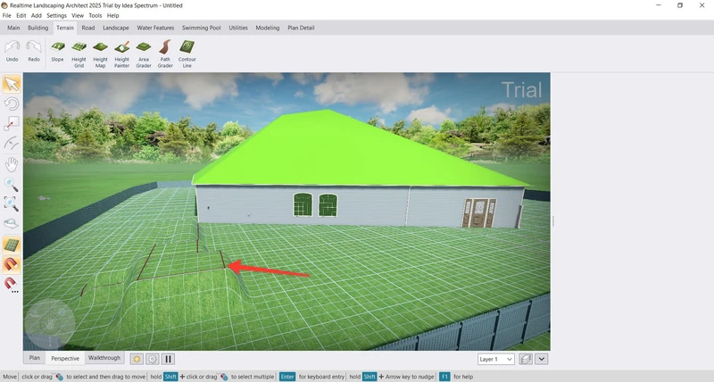 выравнивание зоны