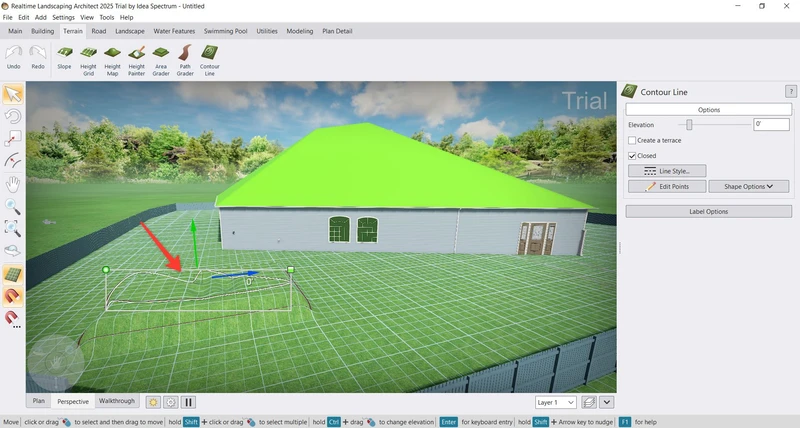 горизонтальные линии на плане