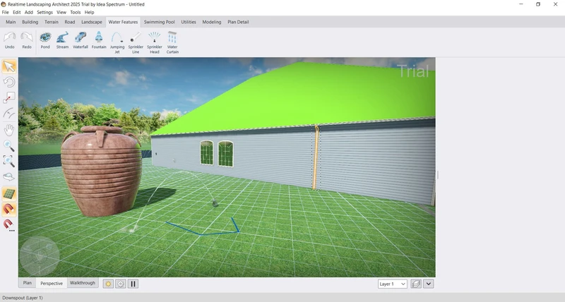 фонтан в зоне отдыха