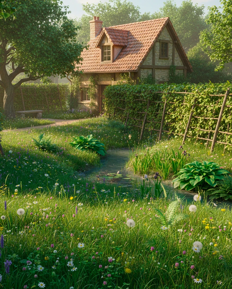 ландшафтный дизайн сада в природном стиле