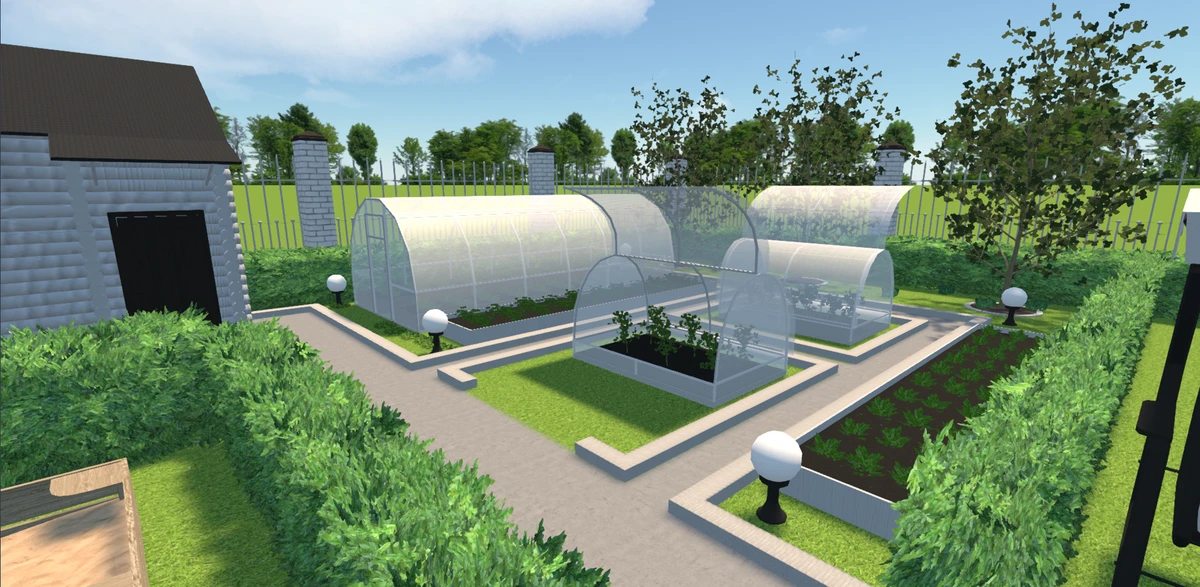 вид на огород