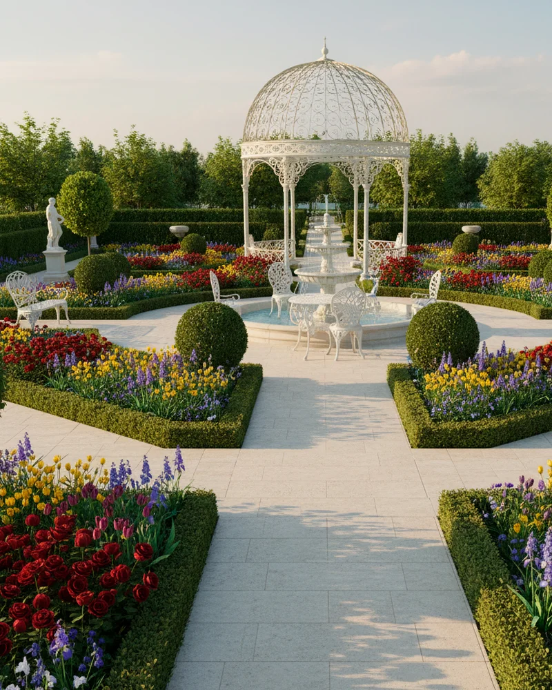 Регулярный стиль ландшафтного дизайна