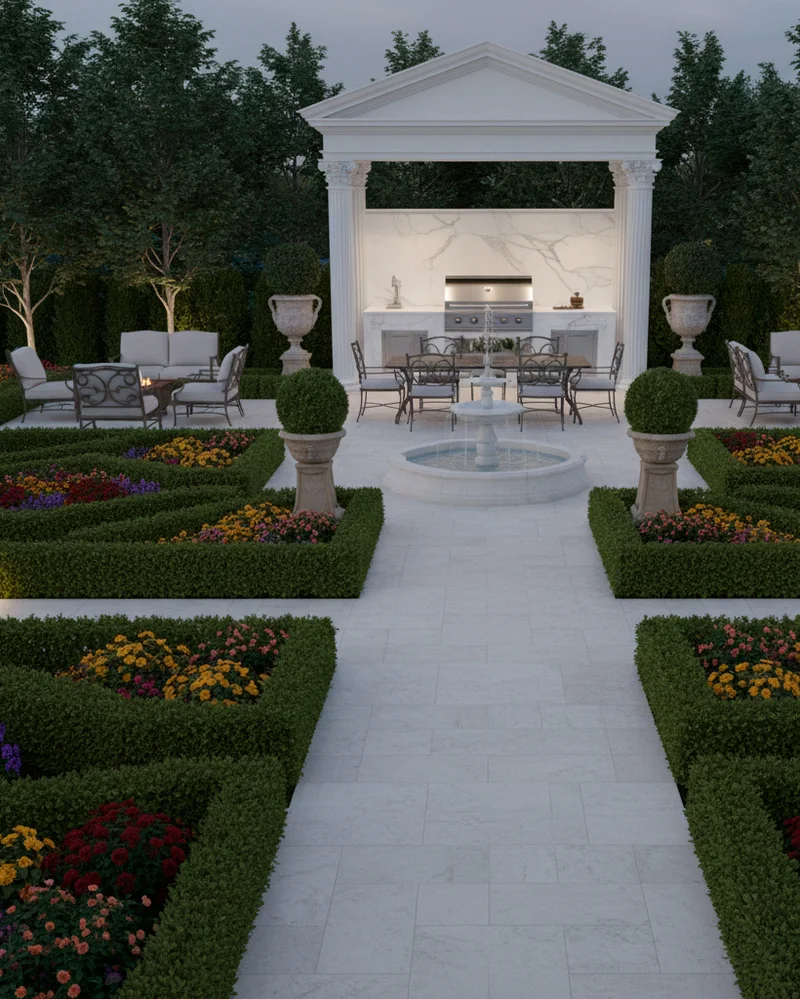 Как оформить участок в регулярном стиле