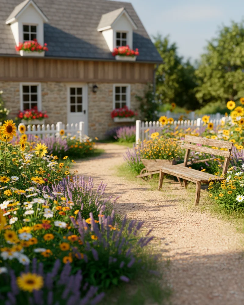 Деревенский стиль ландшафтного дизайна