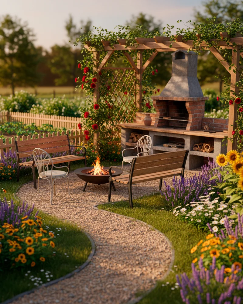 Ландшафт в деревенском стиле