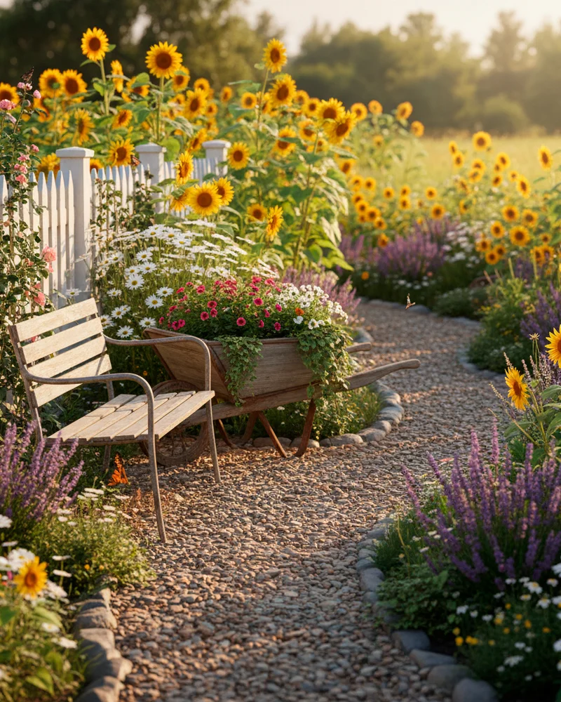 Как оформить участок в деревенском стиле