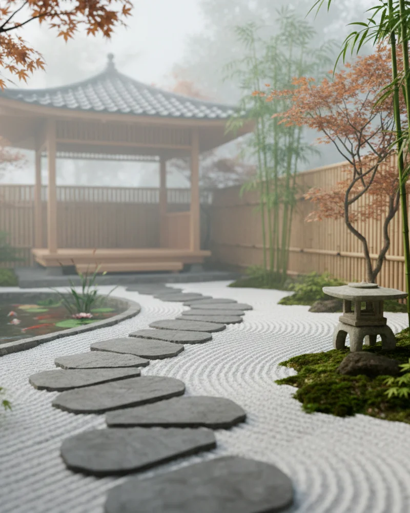 Дизайн участка в японском стиле