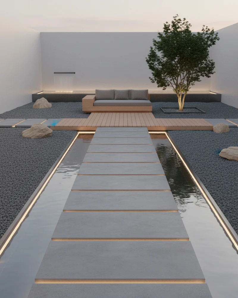 Дизайн участка в стиле минимализм