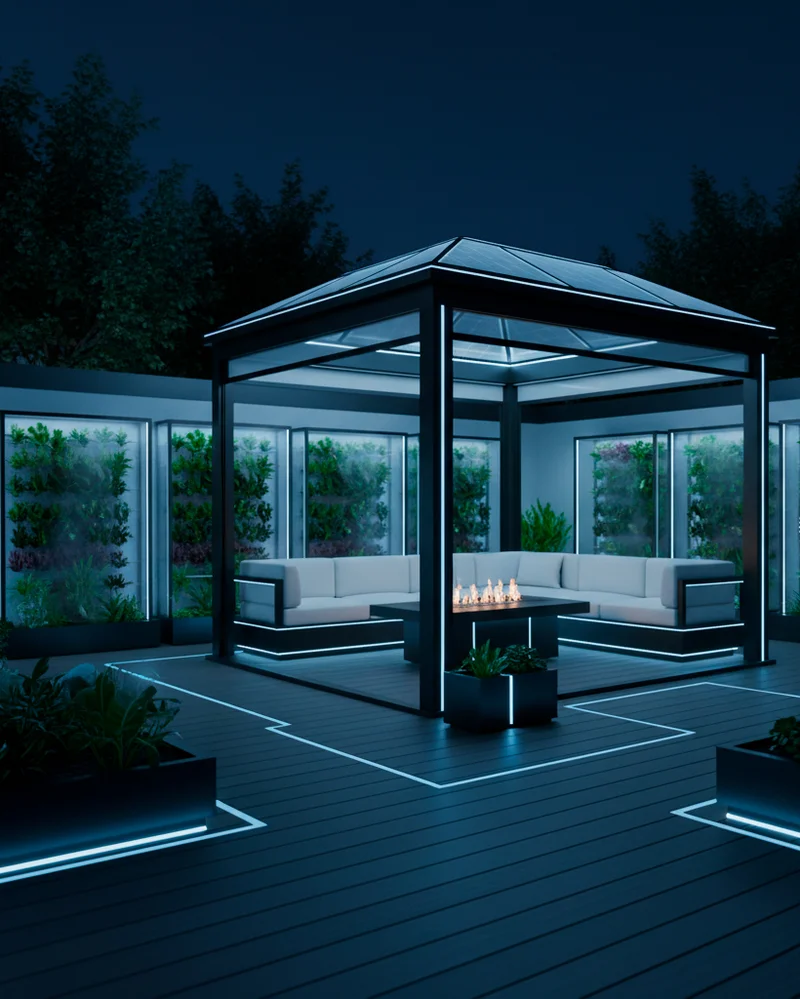 Дизайн участка в стиле хай-тек