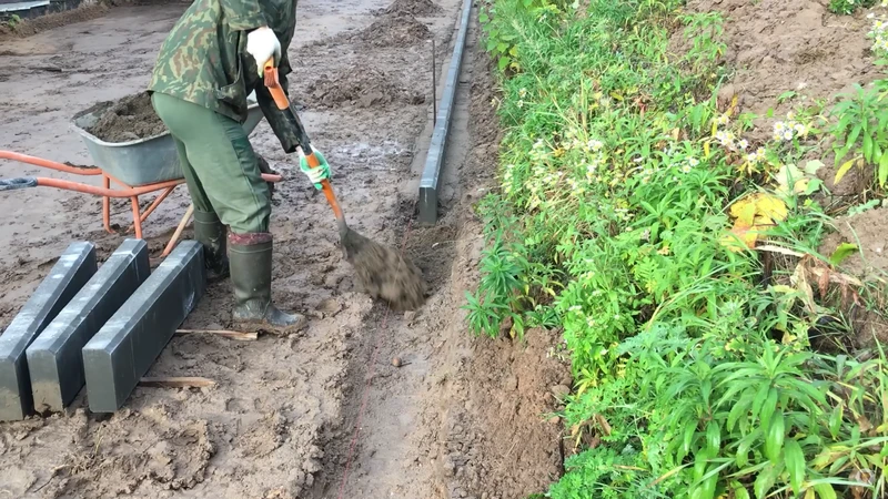 установка поребриков